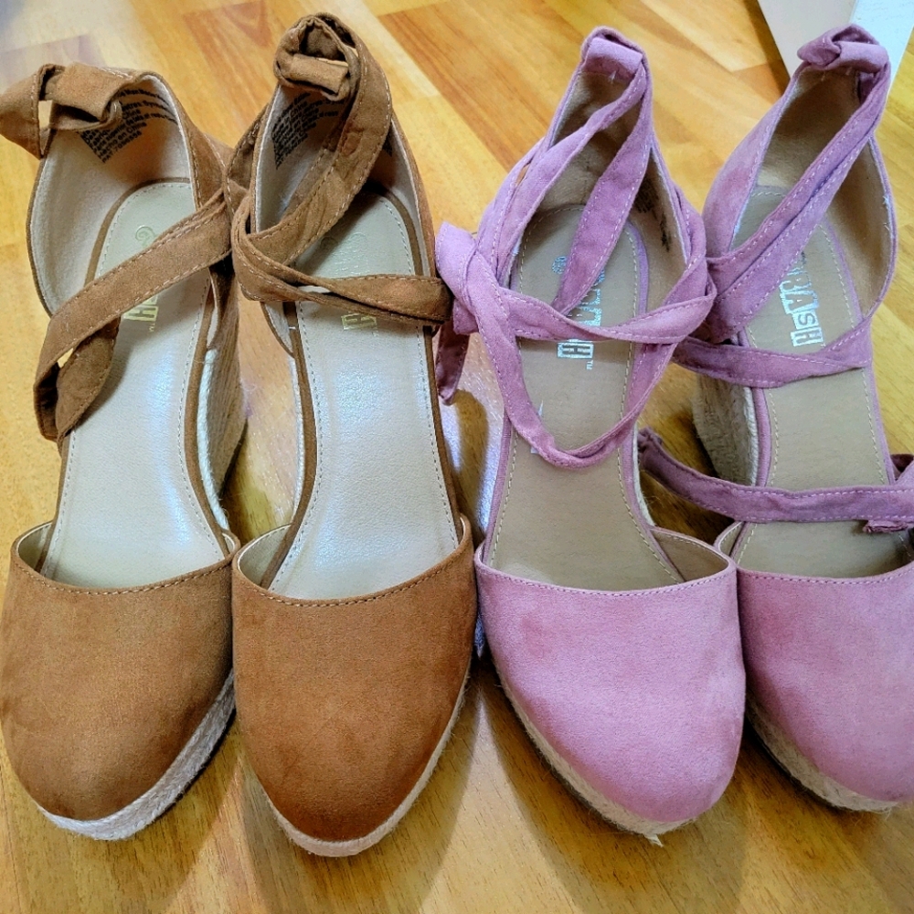 Brown wedge sandal